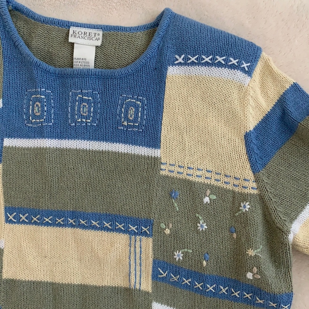 knit short sleeve sweater